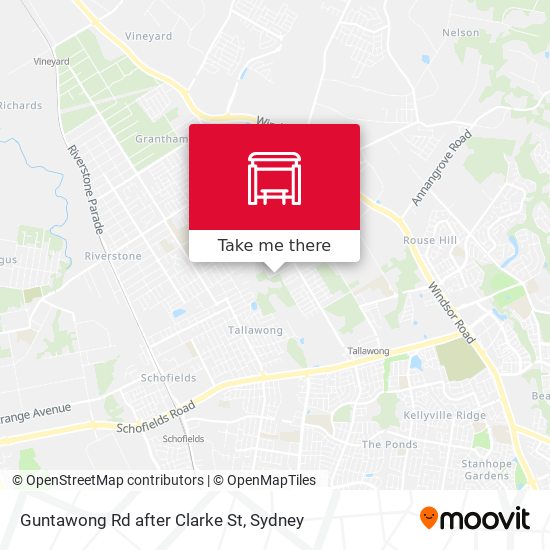 Guntawong Rd  after Clarke St map