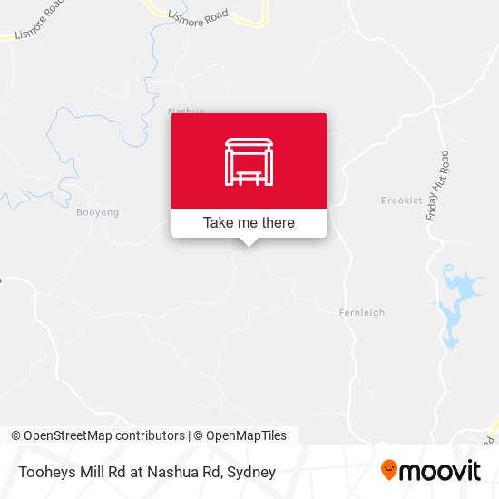 Tooheys Mill Rd at Nashua Rd map
