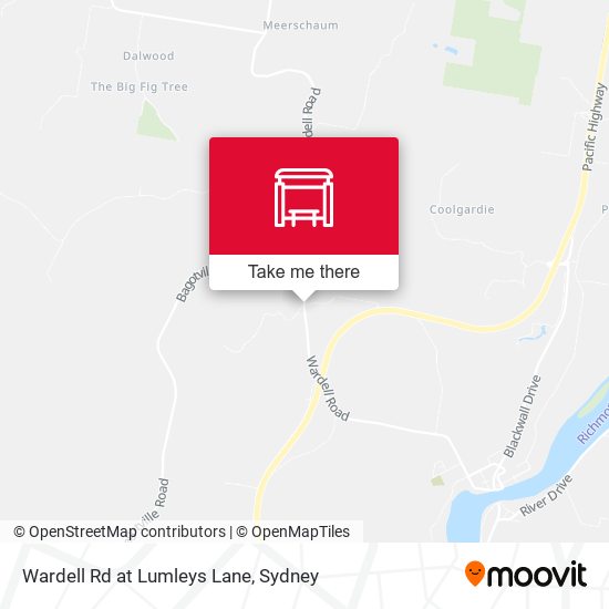 Wardell Rd at Lumleys Lane map