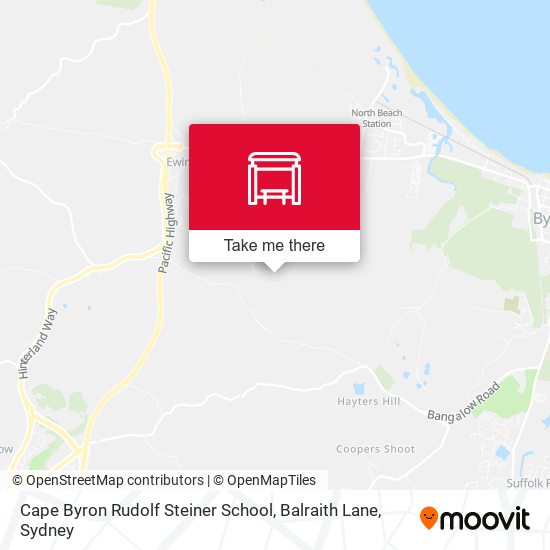 Cape Byron Rudolf Steiner School, Balraith Lane map
