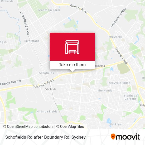 Schofields Rd after Boundary Rd map