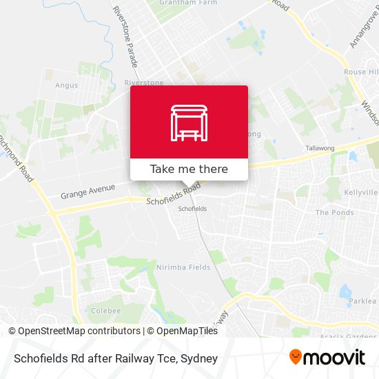 Schofields Rd after Railway Tce map