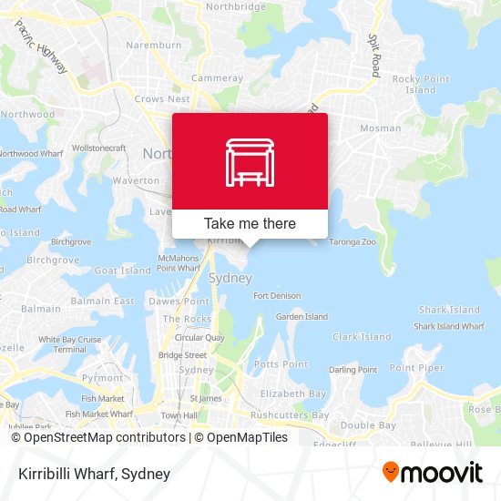 Mapa Kirribilli Wharf