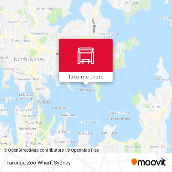 Taronga Zoo Wharf map