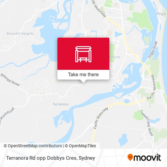 Terranora Rd opp Dobbys Cres map