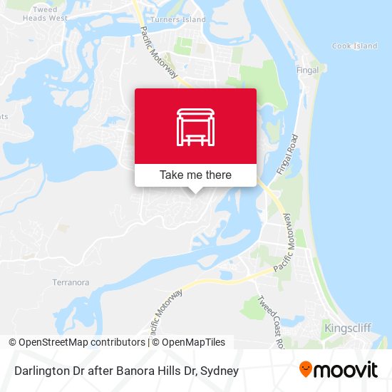 Darlington Dr after Banora Hills Dr map