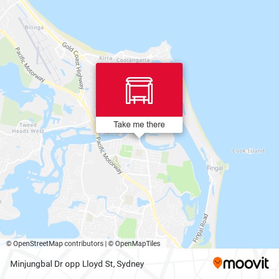 Mapa Minjungbal Dr opp Lloyd St
