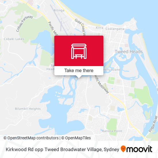 Kirkwood Rd opp Tweed Broadwater Village map