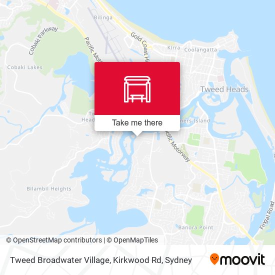 Tweed Broadwater Village, Kirkwood Rd map