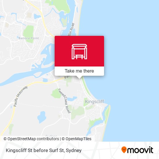 Kingscliff St before Surf St map
