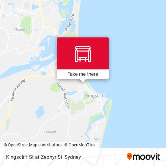 Kingscliff St at Zephyr St map