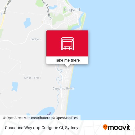 Casuarina Way opp Cudgerie Ct map