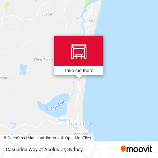 Casuarina Way at Acolus Ct map