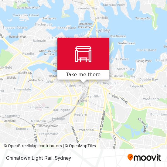 Mapa Chinatown Light Rail