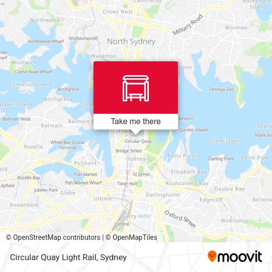 Circular Quay Light Rail map