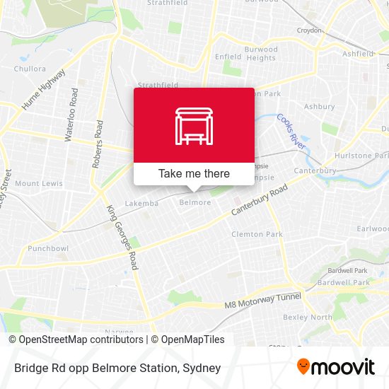 Bridge Rd opp Belmore Station map