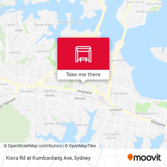 Kiora Rd at Kumbardang Ave map