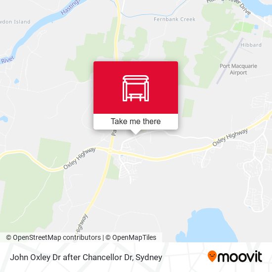 John Oxley Dr after Chancellor Dr map