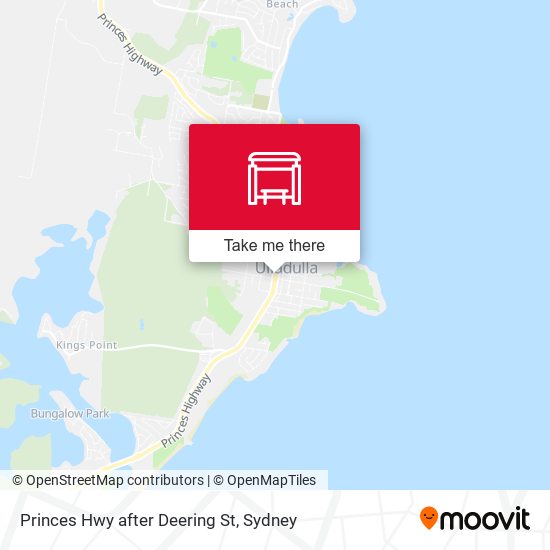Princes Hwy after Deering St map