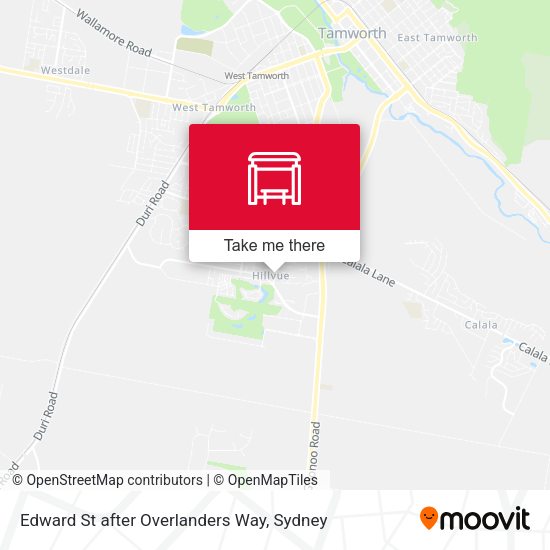 Edward St after Overlanders Way map