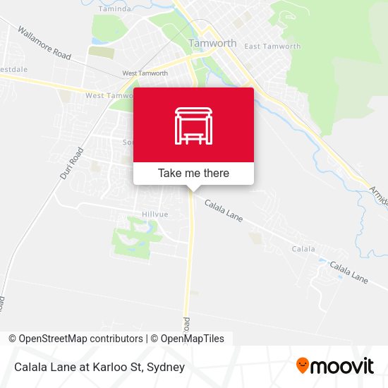 Calala Lane at Karloo St map
