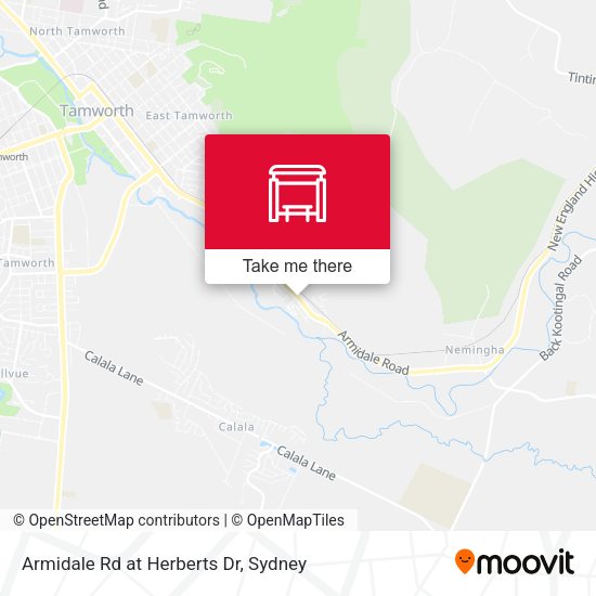 Armidale Rd at Herberts Dr map