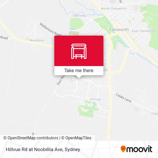 Hillvue Rd at Noobillia Ave map