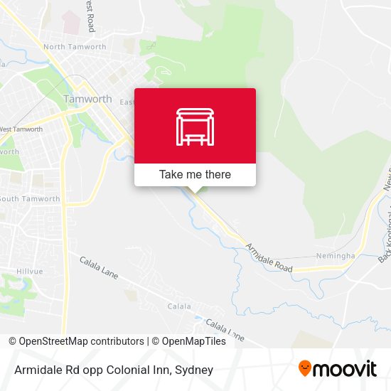 Armidale Rd opp Colonial Inn map