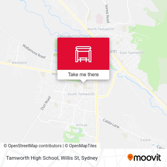 Tamworth High School, Willis St map