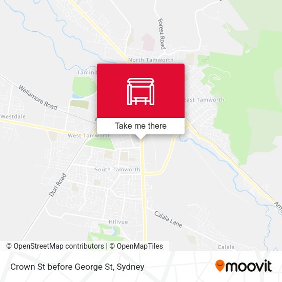 Crown St before George St map