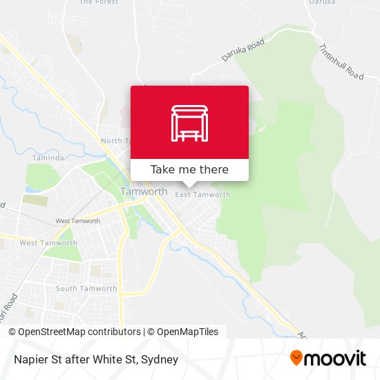 Napier St after White St map
