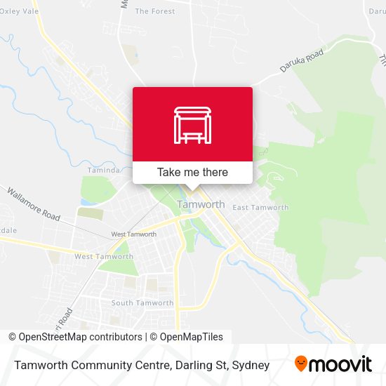 Tamworth Community Centre, Darling St map