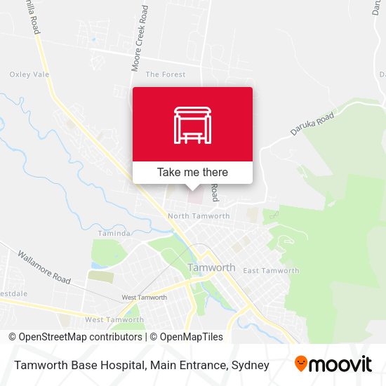 Tamworth Base Hospital, Main Entrance map