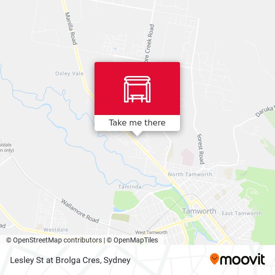 Lesley St at Brolga Cres map