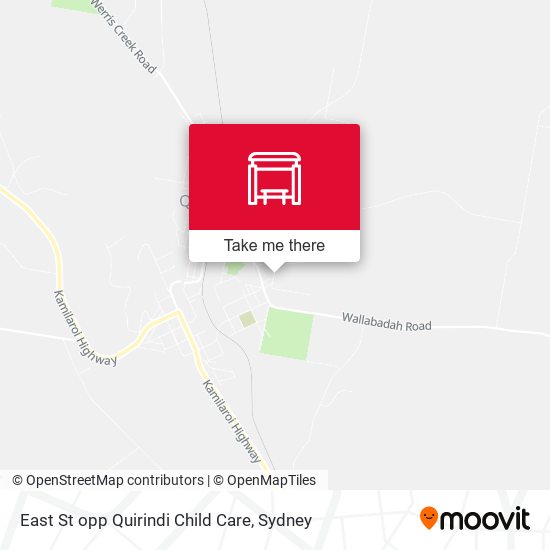 East St opp Quirindi Child Care map