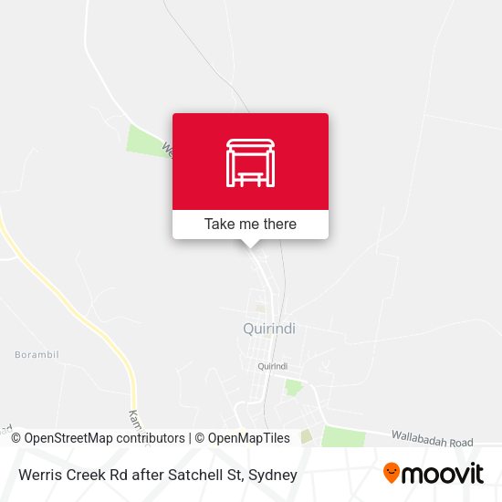 Werris Creek Rd after Satchell St map