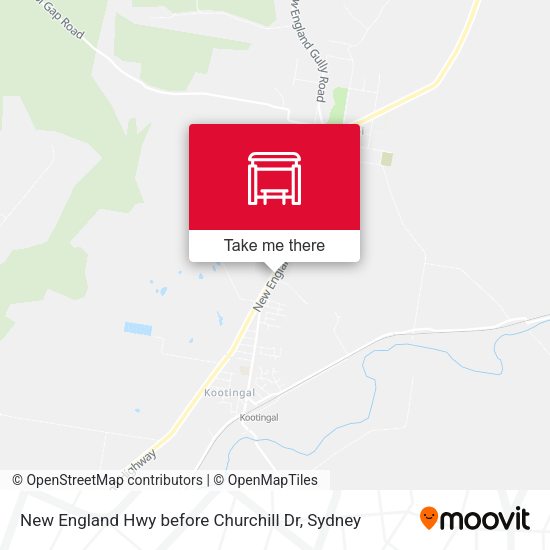 New England Hwy before Churchill Dr map