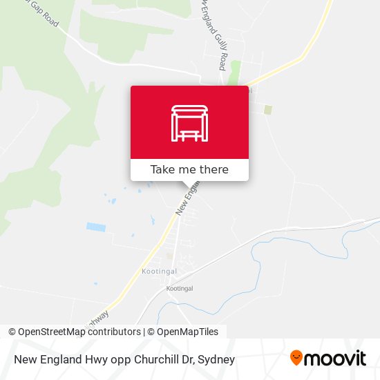 New England Hwy opp Churchill Dr map