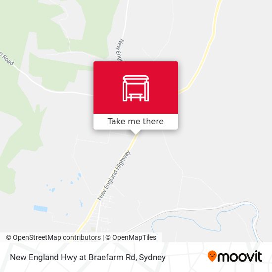 New England Hwy at Braefarm Rd map