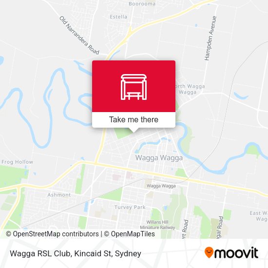 Wagga RSL Club, Kincaid St map