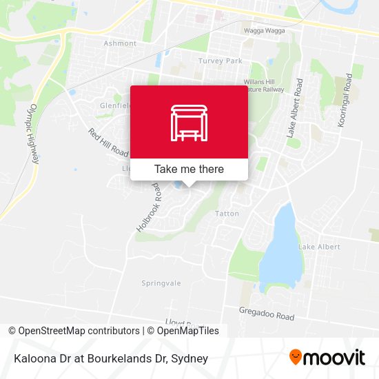 Kaloona Dr at Bourkelands Dr map
