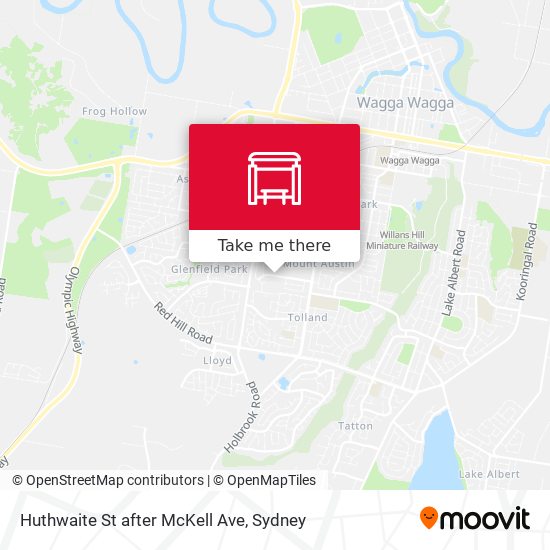 Huthwaite St after McKell Ave map
