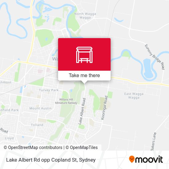 Lake Albert Rd opp Copland St map