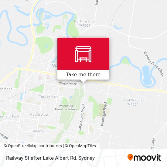 Railway St after Lake Albert Rd map