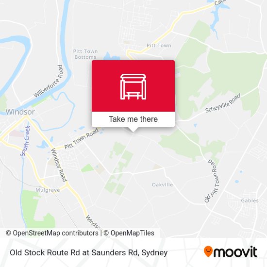 Old Stock Route Rd at Saunders Rd map