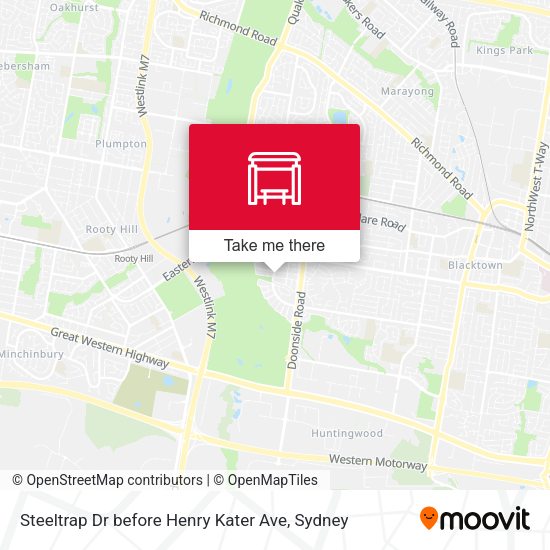 Steeltrap Dr before Henry Kater Ave map