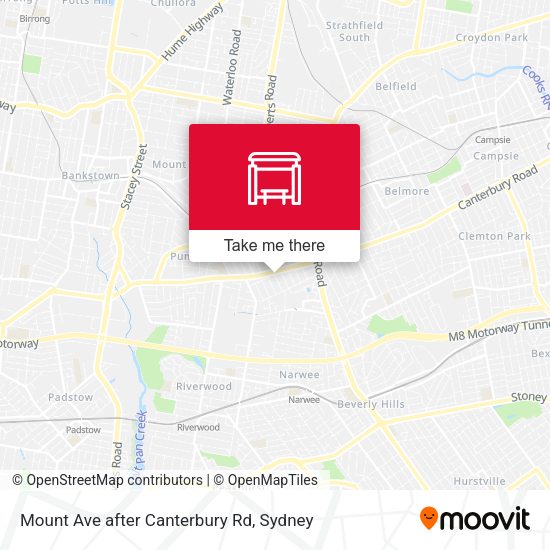 Mount Ave after Canterbury Rd map