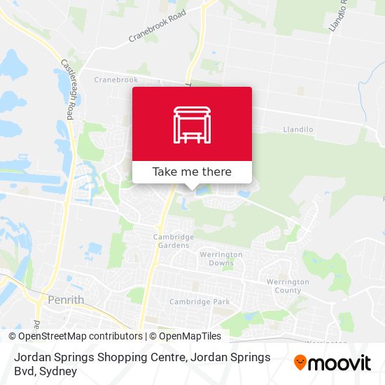 Mapa Jordan Springs Shopping Centre, Jordan Springs Bvd