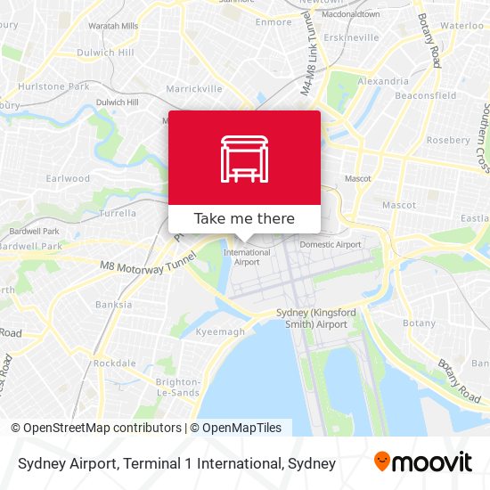 Mapa Sydney Airport, Terminal 1 International