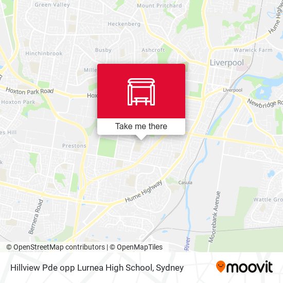 Hillview Pde opp Lurnea High School map